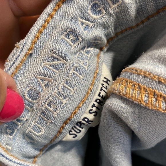 American Eagle jeans crop jegging super stretch distressed size 4 - Picture 8 of 8